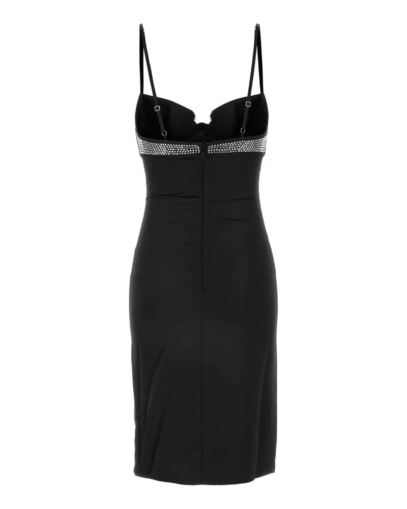 Oséree Women's Black Stretch Satin Dress Exterior: Polyester Elastane Abiti Black