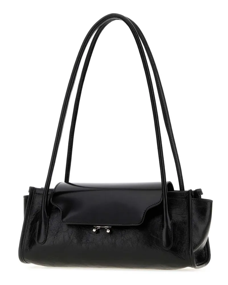 Marni Leather Shoulder Bag — Black Black