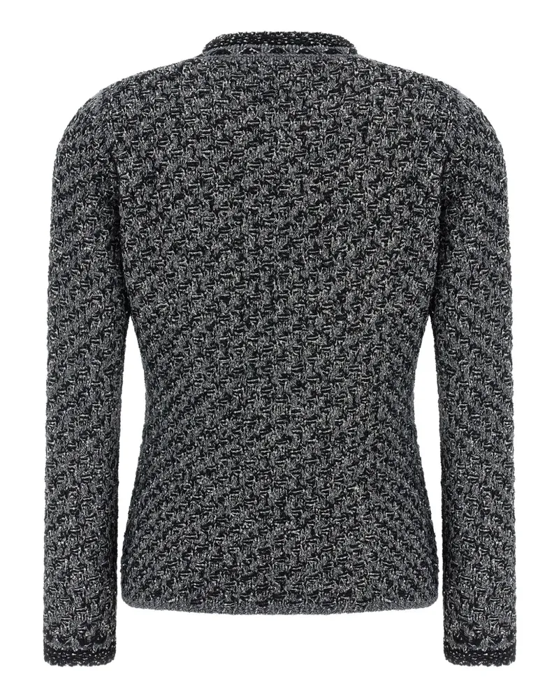 Fabiana Filippi Women's Sequin-Effect Tweed Jacket Ss26 W Charcoal