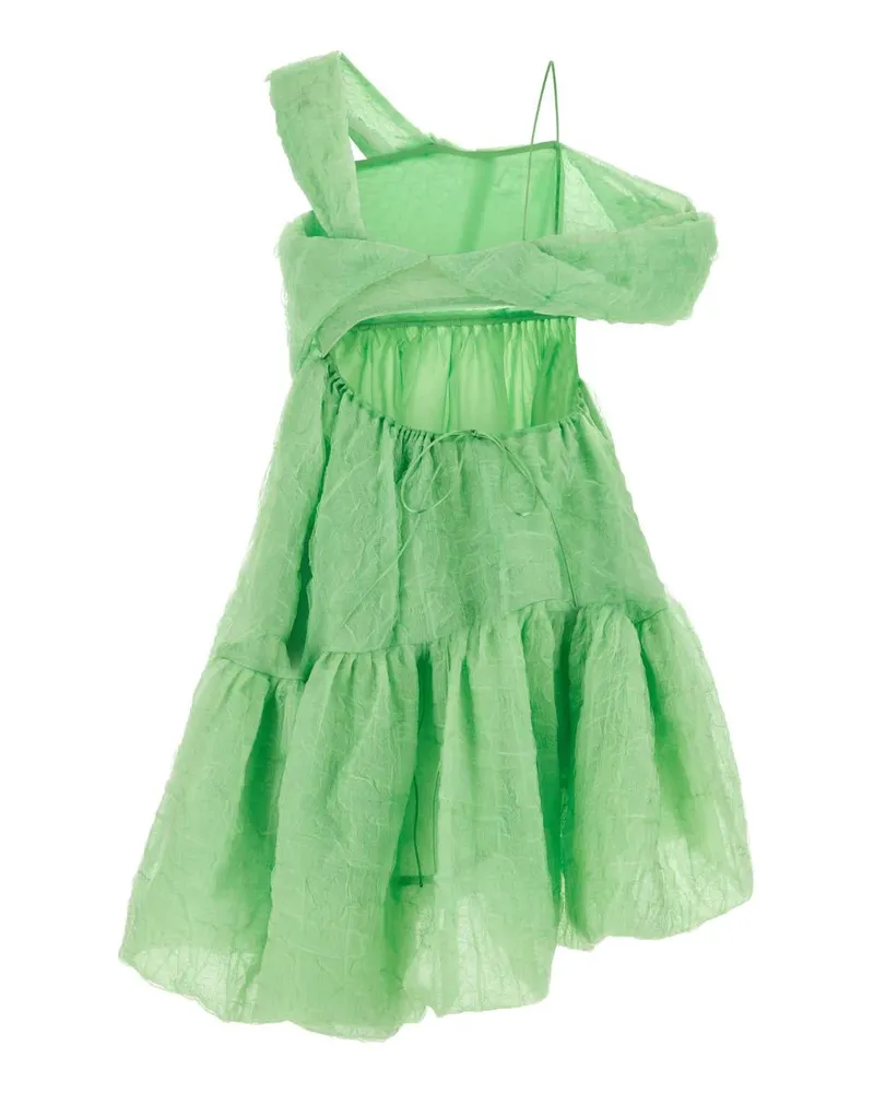 Cecilie Bahnsen Women's Green Silk Blend Soon Mini Dress Parakeet Abiti Green