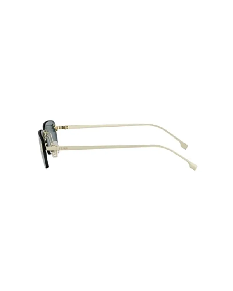 Fendi Unisex Sunglasses Metallic Metal Gray
