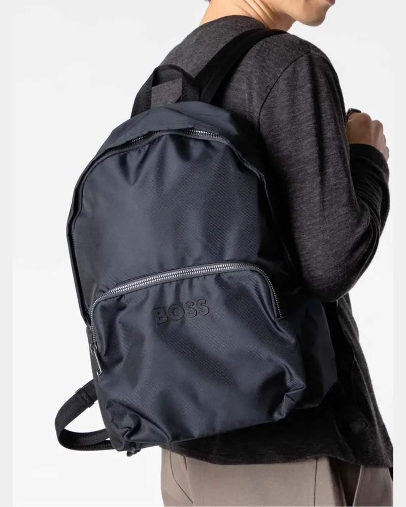HUGO BOSS Men's Catch 3.0 Logo Backpack Blue Bags > Backpacks Blue