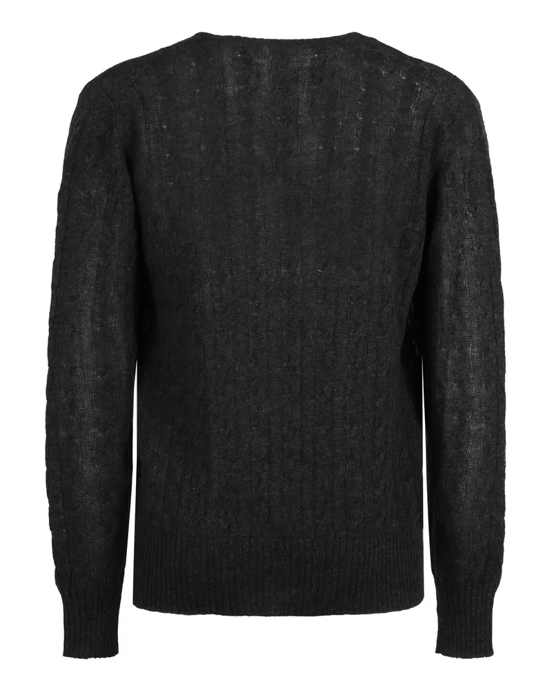 Etro Men's Cashmere Cable-Knit Sweater Black Black