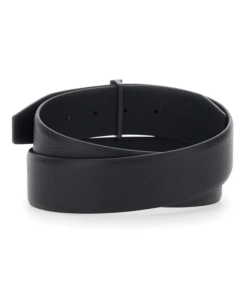 Tom Ford Men's Belt Icon T Black Leather Calf Black