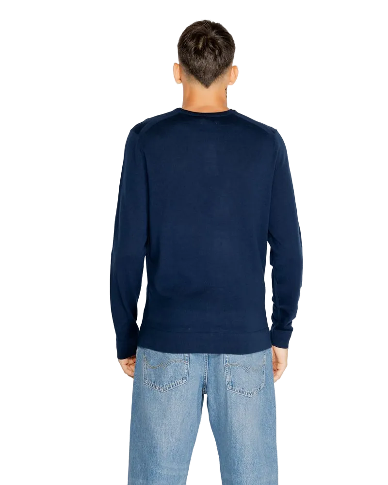 Calvin Klein Recycled Wool Crew Neck Sweater — Blue Blue