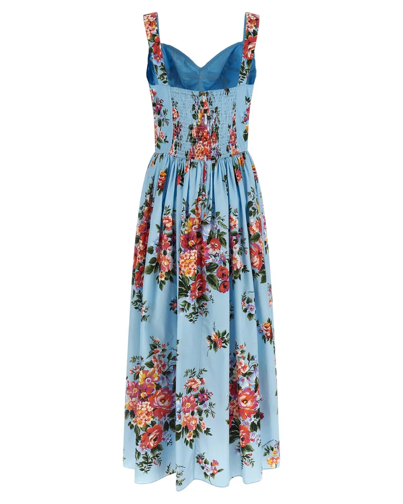 Dolce & Gabbana Women's Blue Cotton Long Dress Blue