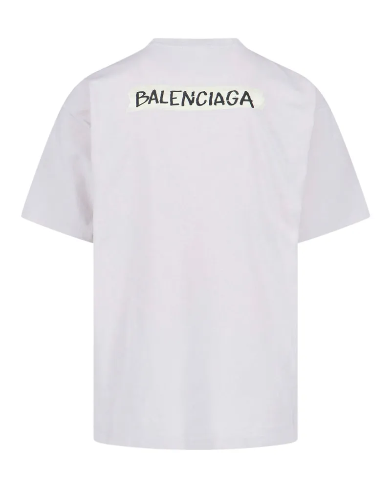 Balenciaga Men's T-Shirts And Polos White Cotton White