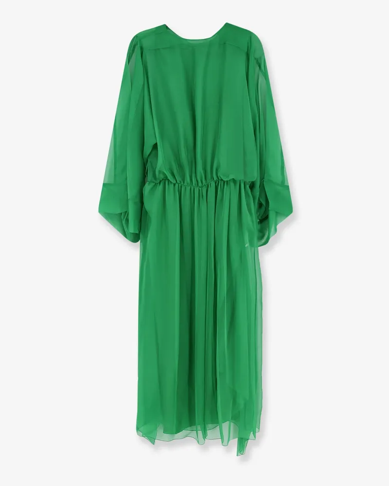 Alberta Ferretti Women's Long Silk Dress Green Green