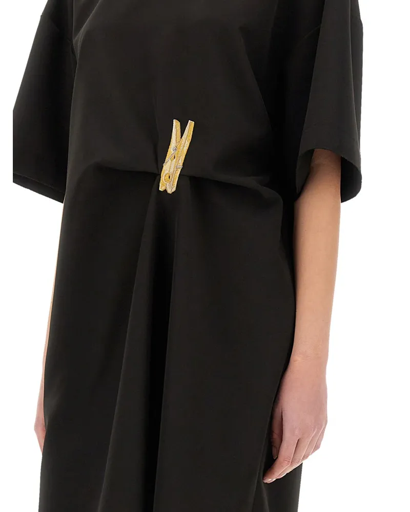 Moschino Polyester Blend Dress — Black Black