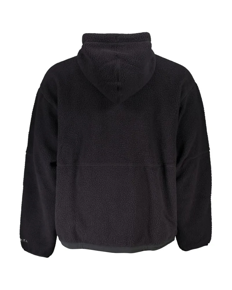 Calvin Klein Hooded Polyester Sweatshirt — Black Black