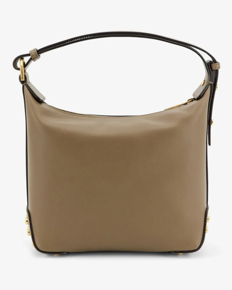 TOD'S Women's Leather Mini Bag With Metal Dots Brown Handbags Hand Brown
