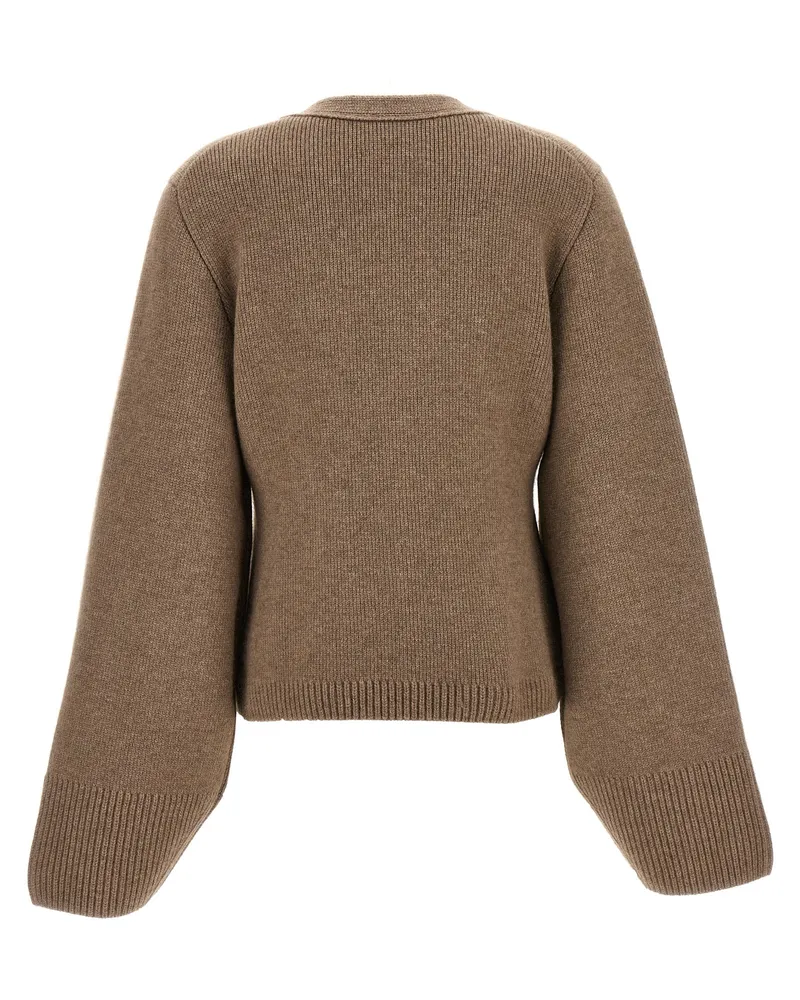 KHAITE Women's Brown Cashmere Cardigan Clothing Brown