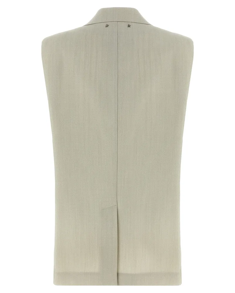 Golden Goose Women's Beige Virgin Wool Sleeveless Jacket Clothing Beige