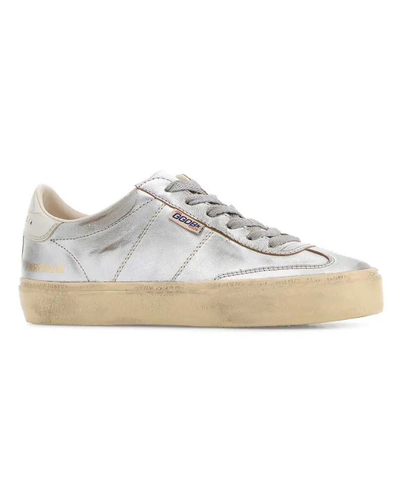 Golden Goose Women's Silver Leather Soul Star Sneakers Silverwhitemilk Silver