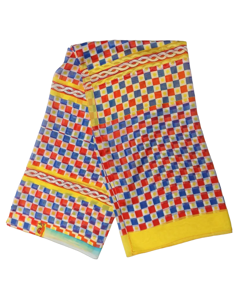 Dolce & Gabbana Silk Carretto Scarf — Multicolor Multicolor