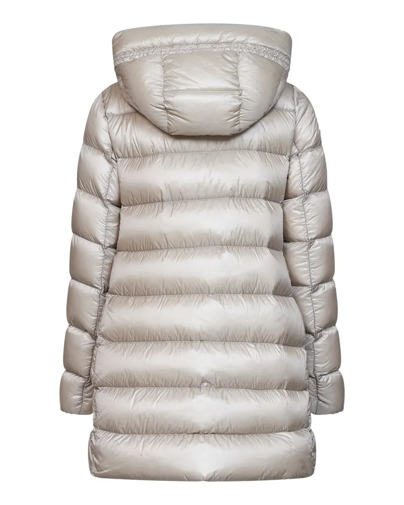 Moncler Women's Midi Hooded Down Jacket Suyenne Beige Polyamide Puffer Beige