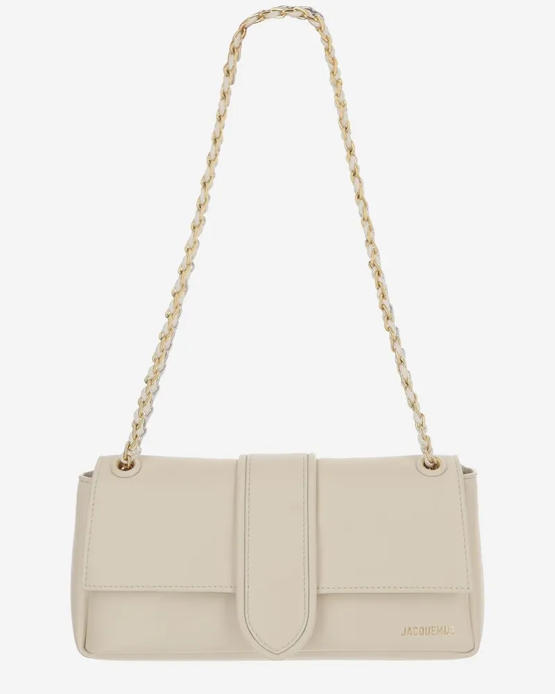 Jacquemus Women's Childs Bag Ivory Nappa Leather Shoulder Ivory