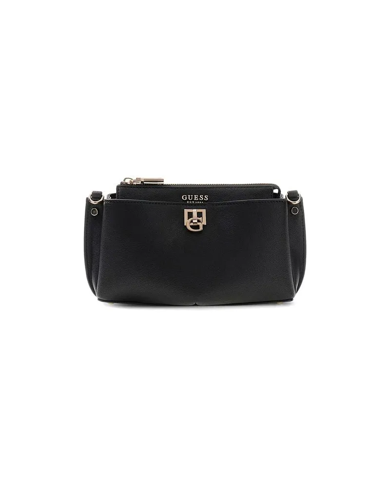 Guess Women's Crossbody Bag Black Polyurethane - Crossbody-Bags Black