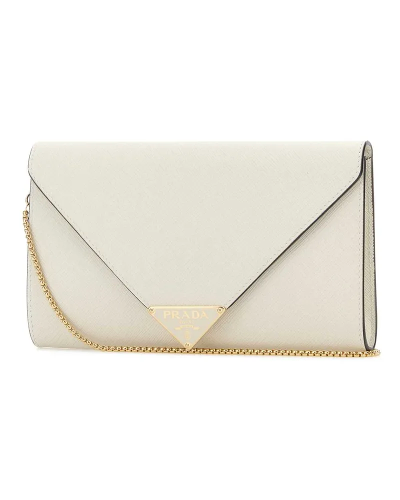 Prada Women's Ivory Leather Mini Crossbody Bag Talco N Borse A Tracolla Beige