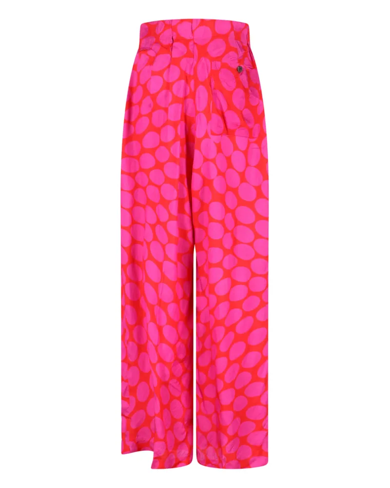 Dries van Noten Women's Trousers Pink Viscose Pink