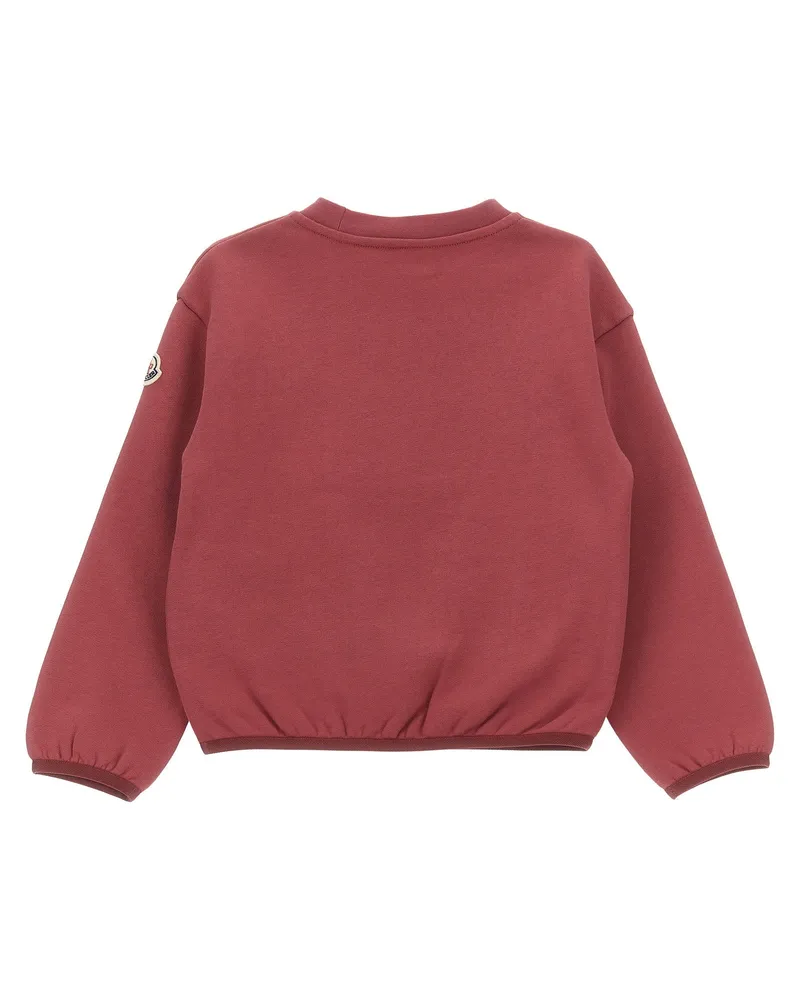 Moncler Teddy Logo Sweatshirt — Burgundy Burgundy
