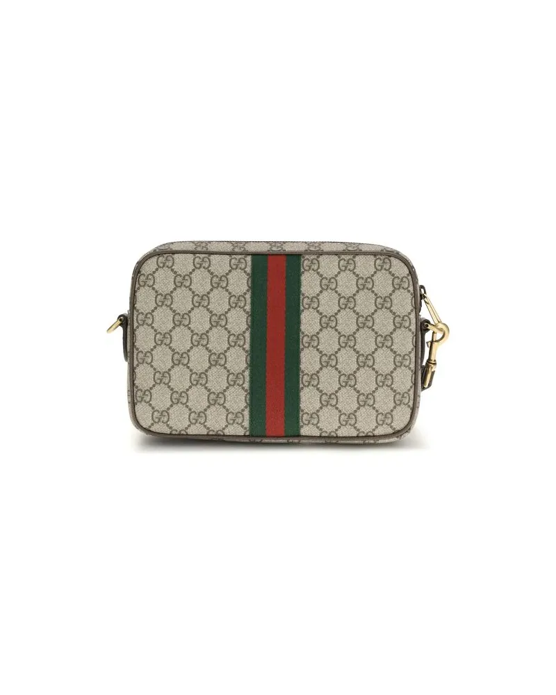 Gucci Men's Multicolor Polyethylene Shoulder Bag Beige