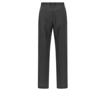 Tailored Wool-Mohair Trousers — Charcoal