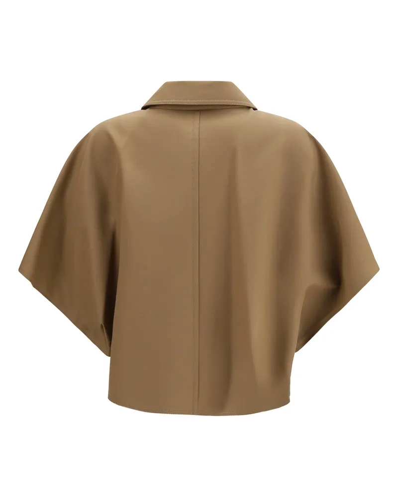 Max Mara Women's Cotton Cape Coloniale Coat Beige