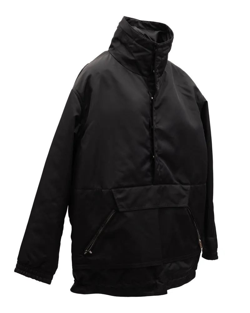 Valentino Garavani Nylon Windbreaker Jacket — Black Black
