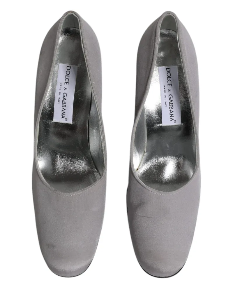 Dolce & Gabbana Women's Gray Suede Leather High Heel Pumps Shoes (suede Gray