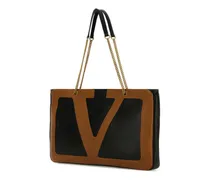 Women's Black Nappa Leather Large Viva Superstar Shopping Bag Nerospice Borse A Mano