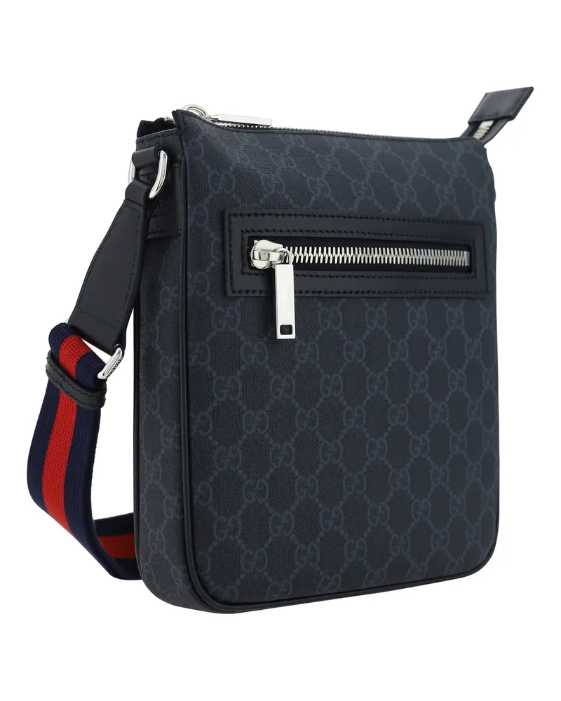 Gucci GG Supreme Jacquard Shoulder Bag — Black Black