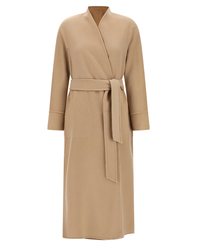 Max Mara Women's Beige Wool Coat Clothing Beige