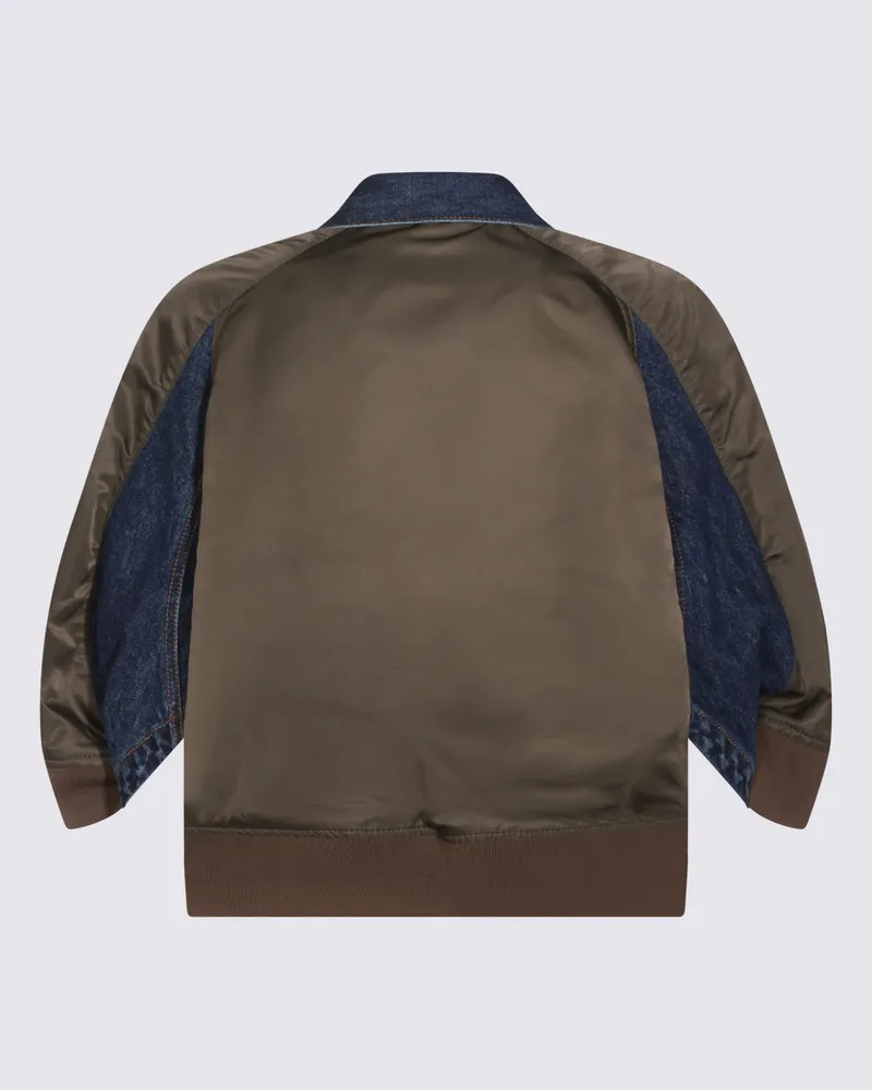 Sacai Women's Jackets Blue-Khaki _co Pu Pl Blue/khaki Blue