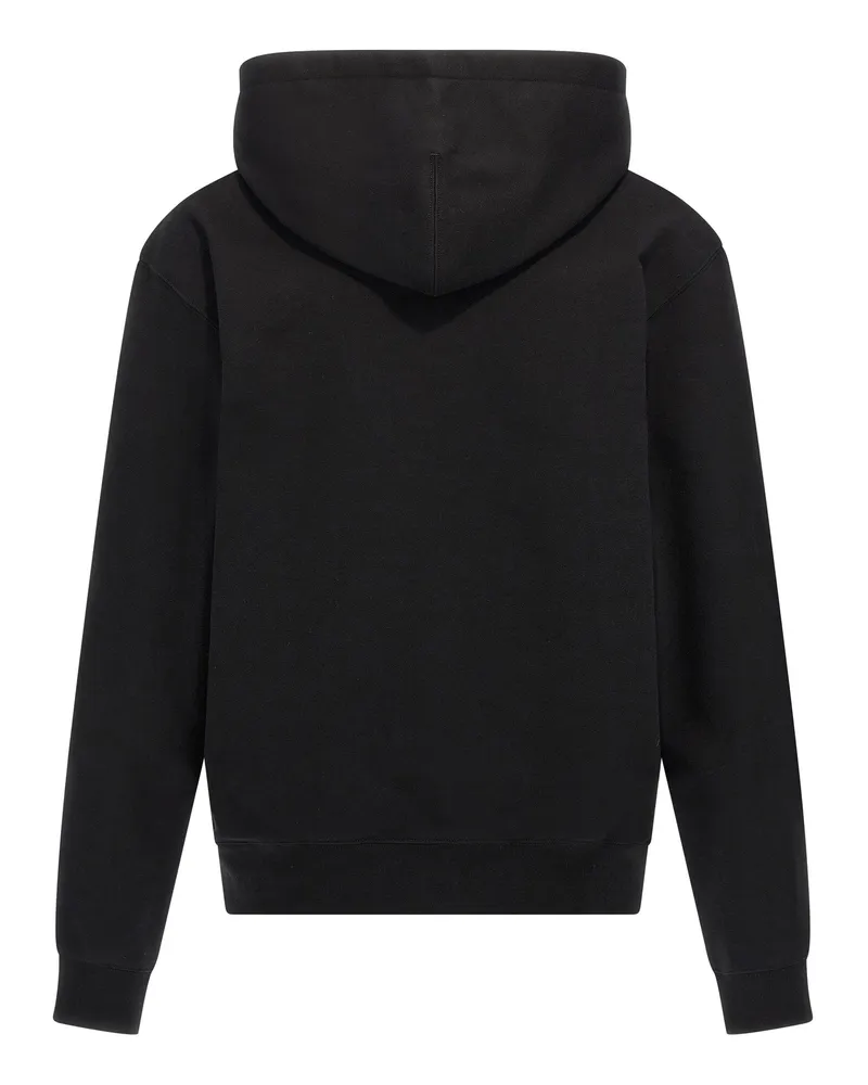 Jil Sander Logo-Print Cotton Hoodie — Black Black