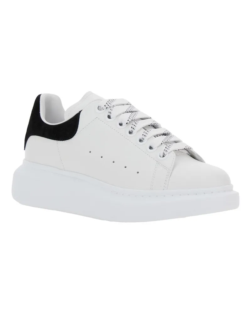 Alexander McQueen Women's Sneakers Low Top White Leather Calf Trainers White