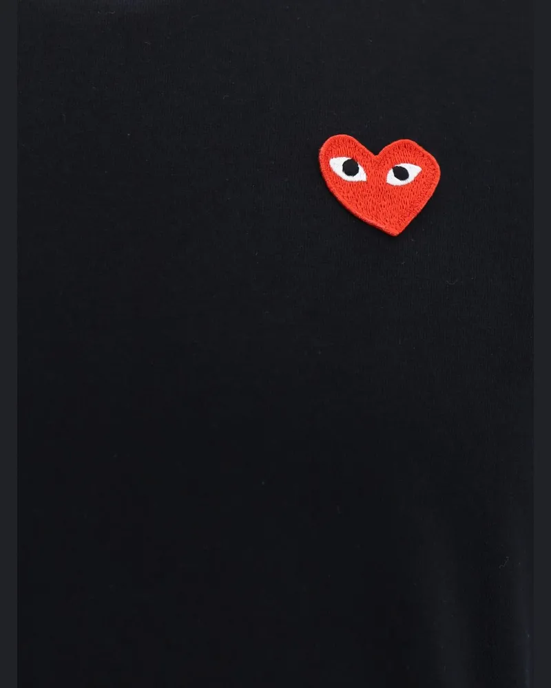 Comme des Garçons Signature Heart Patch T-Shirt — Black Black