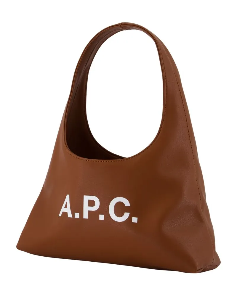 A.P.C. Women's Baby Ninon Shoulder Bag -  Synthetic Brown Shoulder-Hobo-Bags Brown