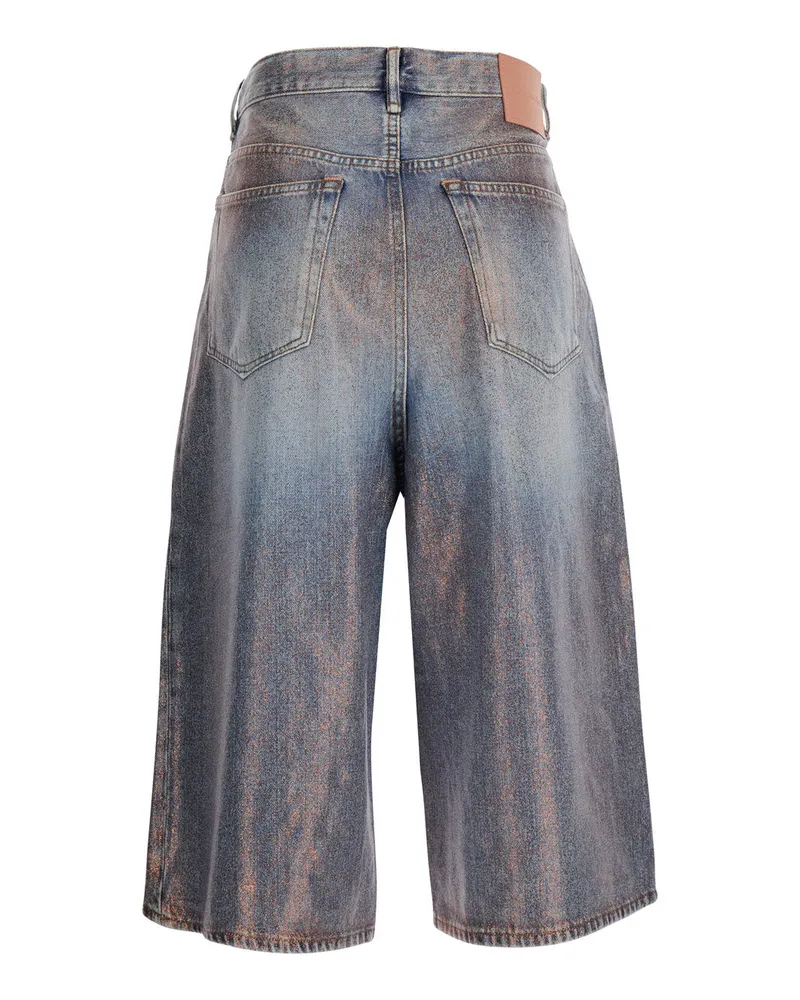 Acne Studios Women Shorts Judda U Glitter Blue Viscose Blue