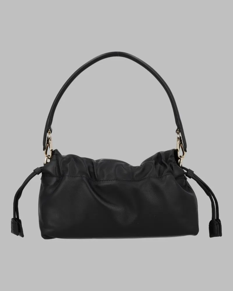 Fendi Baguette Lambskin Leather Shoulder Bag — Black Black