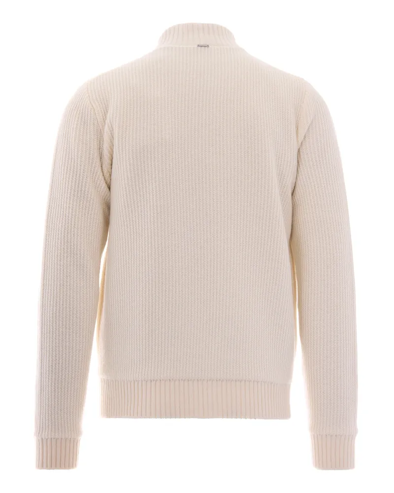 Herno Men's Full-Zip Sweater White Jumpers White