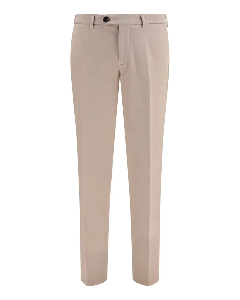 Brunello Cucinelli Men's Pants Dyed Cotton Grey Trousers 