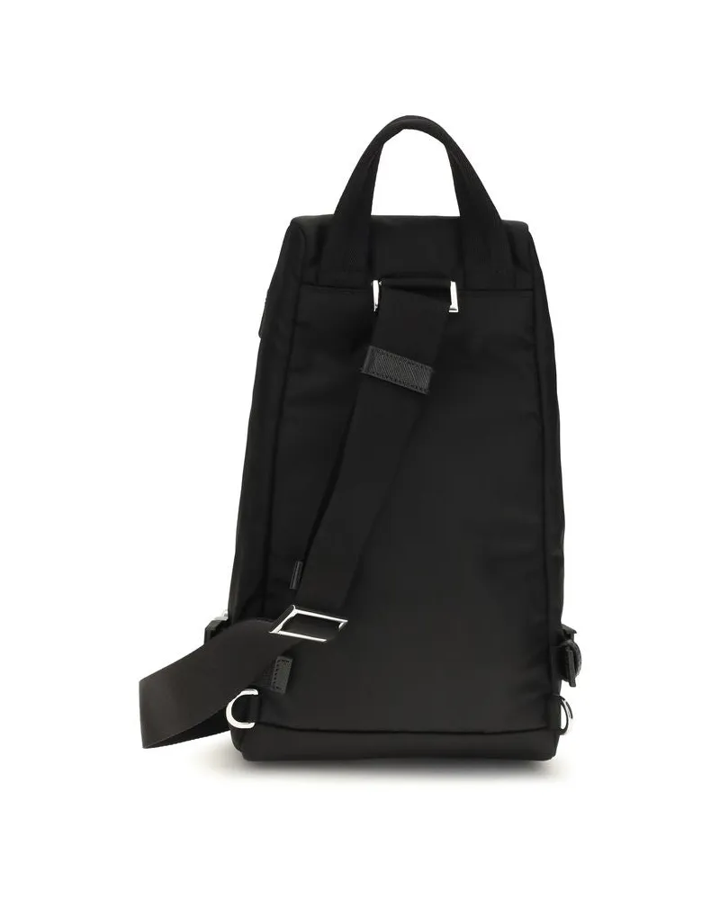 Prada Triangle Backpack — Black Black