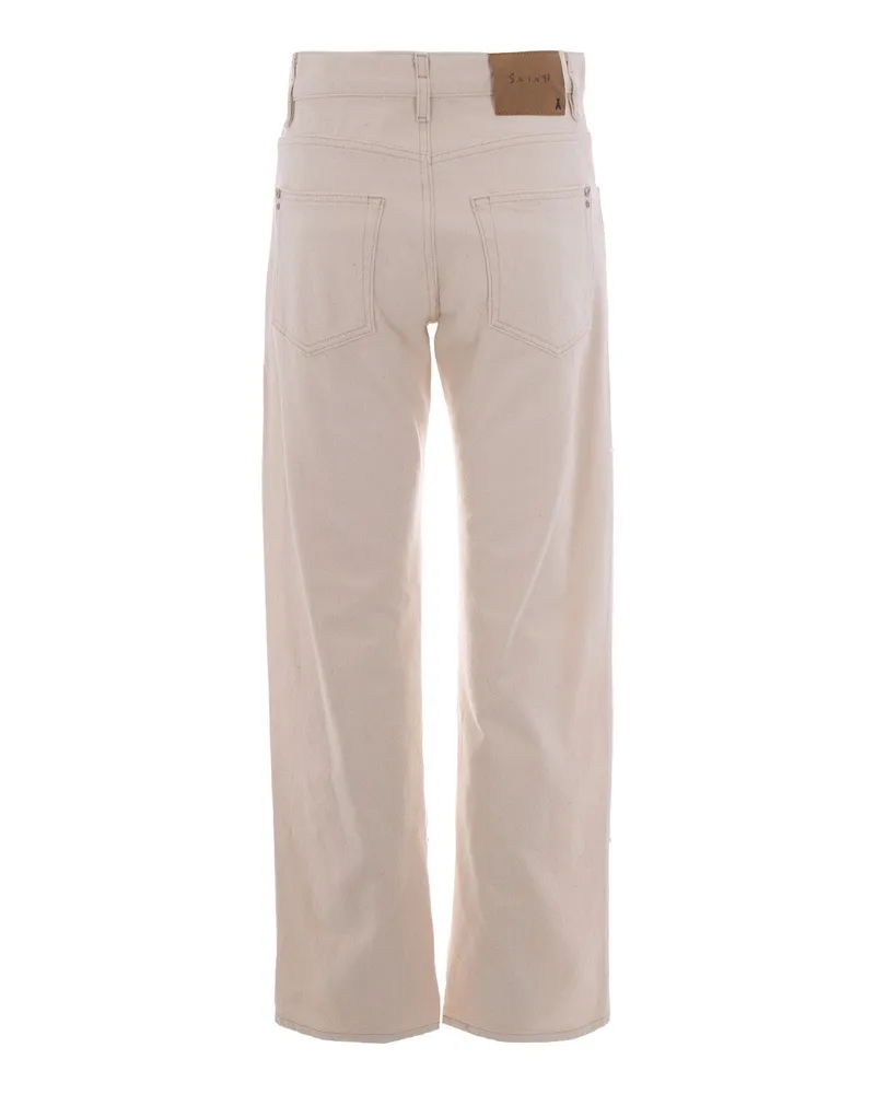 Patrizia Pepe Women's Jeans Beige Wash Cotton Beige