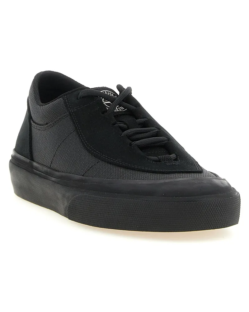 Stone Island Men's Black Cotton Low Top Sneakers Black