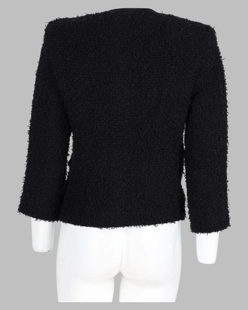 Balmain Tweed Buttoned Jacket — Black Black