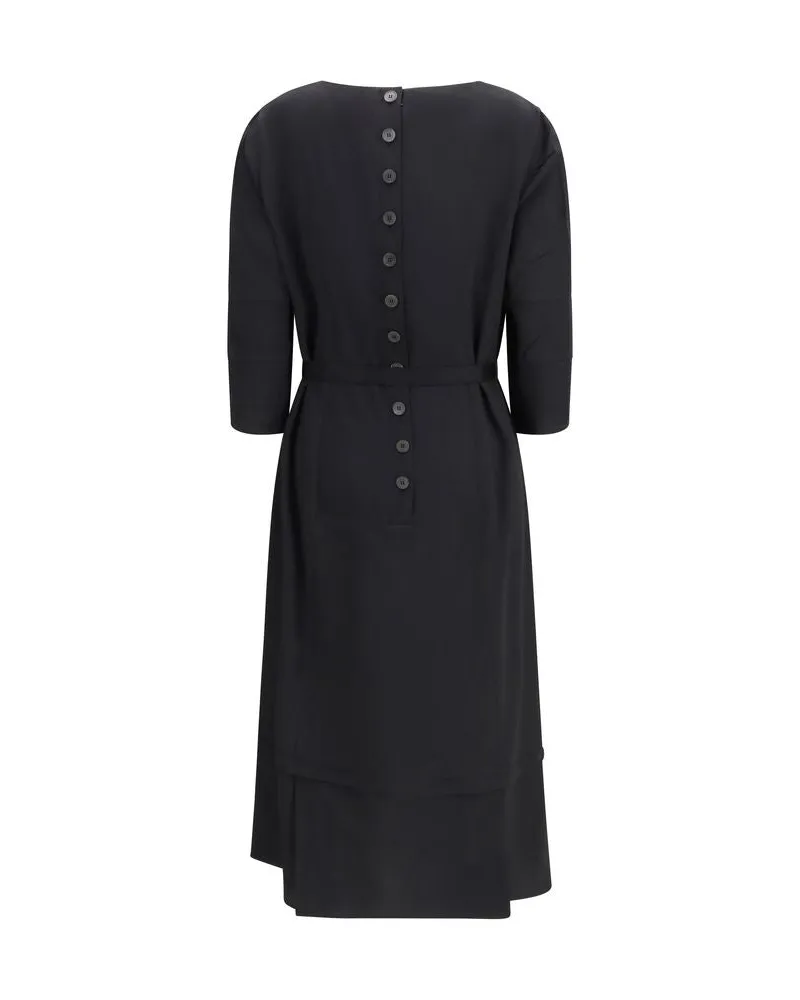 Prada Women's Black Acetate Casual Dress Black