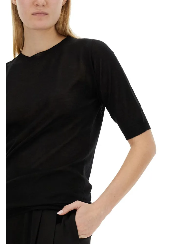 Fabiana Filippi Cashmere and Silk Blend Sweater — Black Black