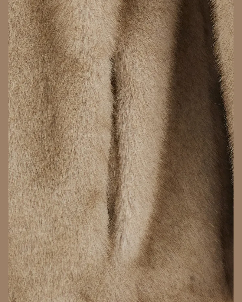 P.A.R.O.S.H. Fuzzy Wool Blend Coat — Beige Beige