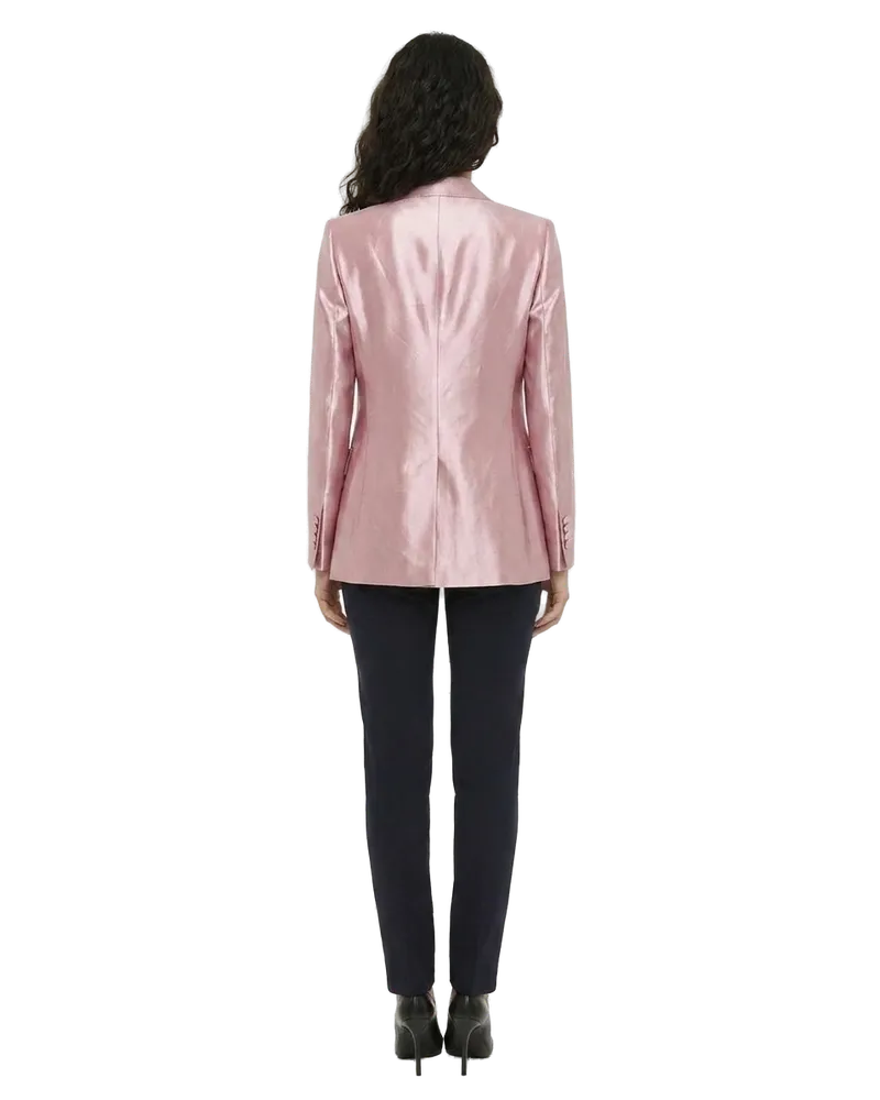 Dolce & Gabbana Women's Pink Silk Blazer Clothing Pink